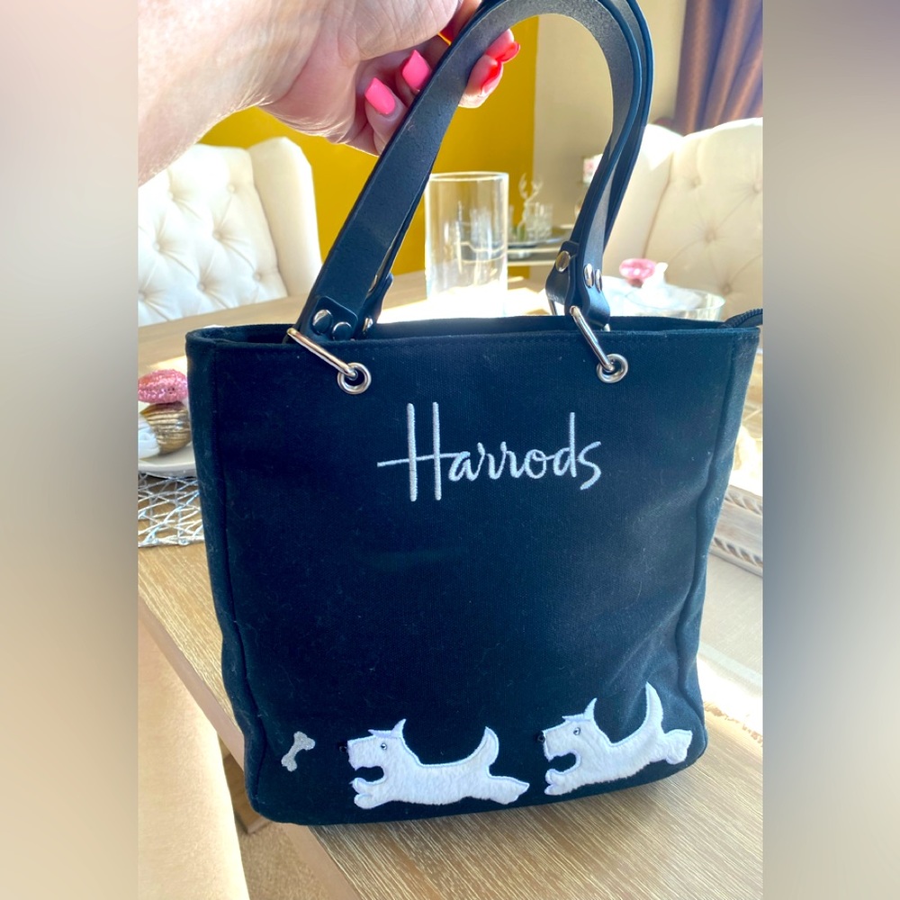 HARRODS, LONDON SCOTTIE DOG TOP zippered PURSE! Very very Good condition!🐾🐾🐾
